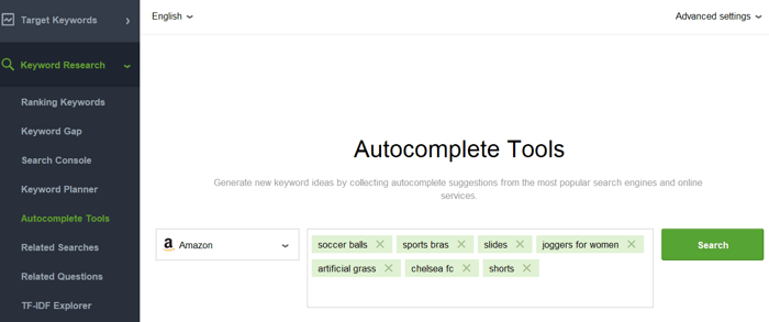 rank tracker autocomplete tools