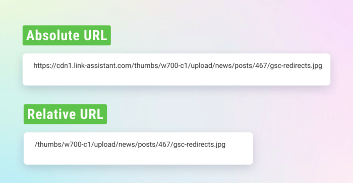 Absolute vs relative URL example