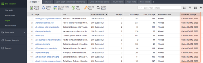 have a look at the cache date