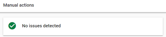 google search console manual actions report